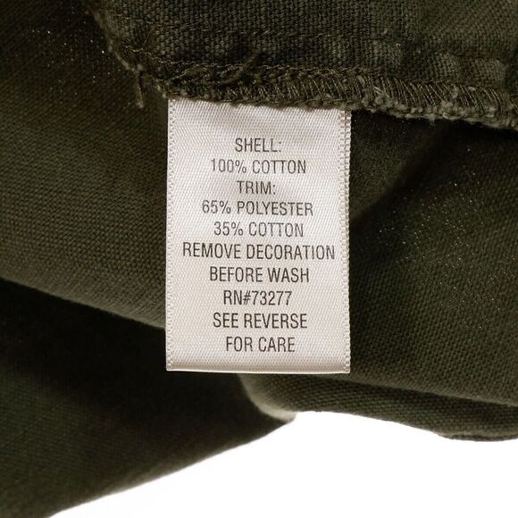 Elle Military Jacket Size M Womens Army Green Distress Full Zip Elastic Waist - Picture 10 of 11